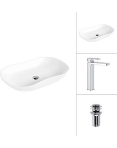 Умывальник со смесителем Lauter 21570 + Cascade 21СК0655C с донным клапаном 21190CH