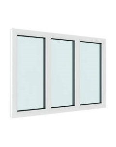Окно ПВХ Rehau Деленное на 3 части глухое 3 стекла