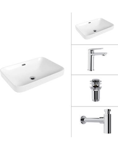 Умывальник со смесителем Lauter 21441B + Sky 21CK533C + сифон 21635CH + донный клапан 21190CH