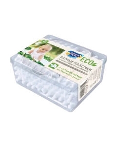 Ватные палочки Солнце и луна Eco хлопковые с ограничителем