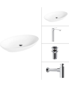 Умывальник со смесителем Lauter 21571 + Rio 21AM12672 + сифон 21635CH + дон.клапан 21190CH