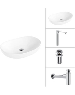 Умывальник со смесителем Lauter 21502 + Rio 21AM12672 + сифон 21635CH + дон.клапан 21190CH