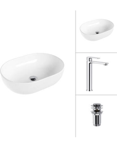 Умывальник со смесителем Lauter 21836A + Moon 21СK81691C с донным клапаном 21190CH