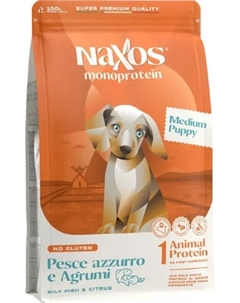 Сухой корм для собак Adragna Naxos Puppy Medium Рыба с Цитрусом