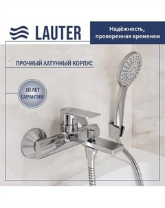 Смеситель Lauter Reef 21CK6678C с лейкой Daisy 21S10167 и душевым шлангом