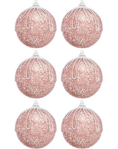 Набор шаров новогодних Elan Gallery Розовый с серебром / 970164 Elan gallery