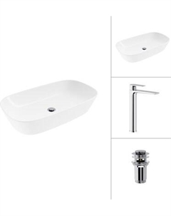 Умывальник со смесителем Lauter 21393-70 + Reef 21CK8678C с донным клапаном 21190CH