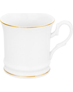 Кружка Elan Gallery Белая с золотом New Bone China / 730418 Elan gallery
