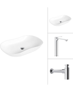 Умывальник со смесителем Lauter 21570 + Rio 21AM12672 с сифоном 21635CH