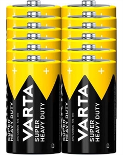 Комплект батареек Varta Superlife Heavy Duty D/R20 SP2 / 2020101302