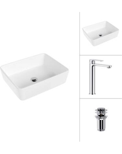 Умывальник со смесителем Lauter 21674 + Moon 21СK81691C с донным клапаном 21190CH