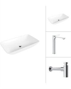 Умывальник со смесителем Lauter 21886 + Rio 21AM12672 с сифоном 21635CH