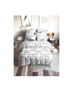 Комплект постельного белья Ночь нежна Леттеринг инверсия Стандарт Евро 70x70 / 79734-1+10153-1