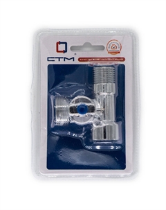 Кран шаровой для бытовых приборов 1/2"x3/4"x1/2" г/ш/ш бабочка хром Stm