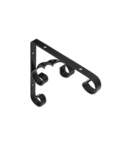 Полкодержатель металлический ARFA 100х100х13х25 черный Aks