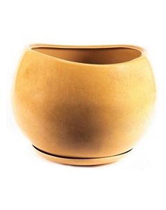 Горшок для цветов керамический адель №1 28*25см бежевый с подставкой 498 No brand