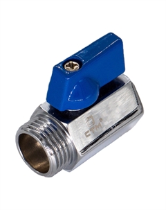 Кран шаровой мини для воды 1/2" г/ш флажок хром Stm