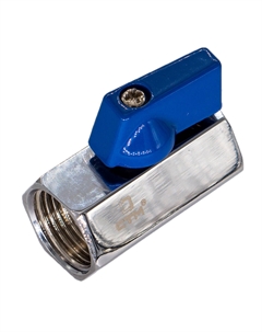 Кран шаровой мини для воды 1/2" г/г флажок хром Stm