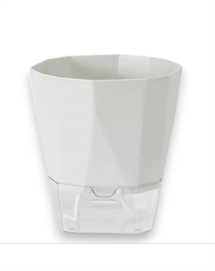 Горшок с автополивом Aspect прозрачным поддоном 125*10см светло-серый Botanica