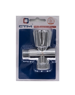 Вентиль трехпроходной 1/2"х1/2"х3/4" ш/ш/г маховик хром Stm