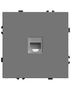 Розетка Эмили комп. RJ45 (без рамки) платиново-серый RST 49951 Stekker