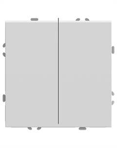 Выключатель Эмили 2-кл. (без рамки) белый фарфор RSW 49866 Stekker