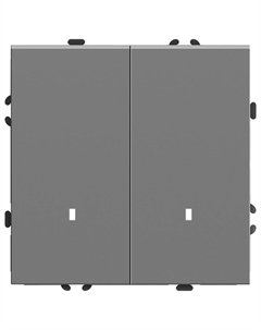 Выключатель Эмили 2-кл. инд. (без рамки) платиново-серый RSW 49942 Stekker