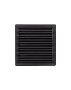 Решетка вентиляционная с сеткой квадратная 170х170мм с круглым выводом Ø150мм, пластик, графит Airroxy