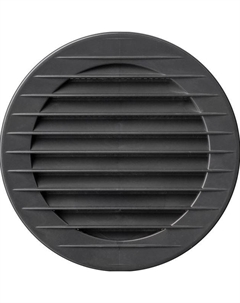 Решетка вентиляционная с сеткой круглая для отверстия Ø150мм, внешний Ø178мм, пластик, графит Airroxy