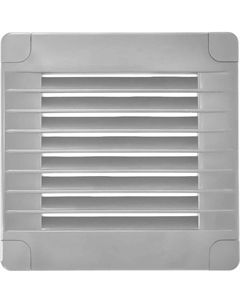 Решетка вентиляционная с заглушками квадратная 250х250мм, отверстие 220x220мм, пластик, серый Airroxy