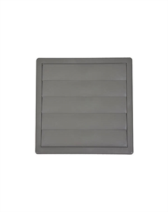 Решетка вентиляционная с жалюзи квадратная 170х170мм круглым выводом Ø100мм, пластик, серый Airroxy