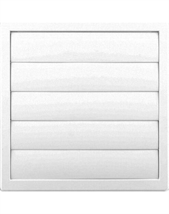 Решетка вентиляционная с жалюзи квадратная 170х170мм круглым выводом Ø100мм, пластик, белый Airroxy