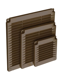 Решетка вентиляционная с заглушками квадратная 200х200мм, отверстие 170x170мм, пластик, коричневый Airroxy