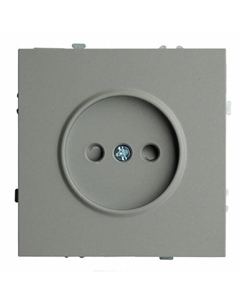 Розетка Эмили 1-гнездн. б/з с/ш (без рамки) платин.-серый RST 49954 Stekker