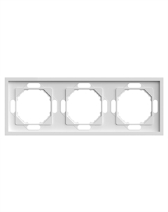 Рамка Эмили 3-местн. белый фарфор PFR 49886 Stekker