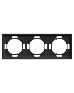 Рамка Эмили 3-местн. черный уголь PFR 49860 Stekker
