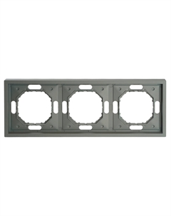 Рамка Эмили 3-местн. платиново-серый PFR 49964 Stekker