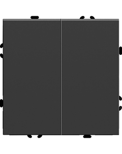 Выключатель Эмили 2-кл. (без рамки) черный уголь RSW 49840 Stekker