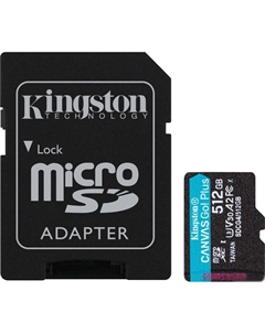 Карта памяти Canvas Go! microSDXC 512GB SDCG4/512GB (с адаптером) Kingston