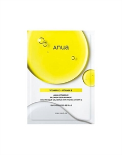 Маска для лица` GREEN LEMON выравнивающая тон кожи с зелёным лимоном и витамином С 25 Anua