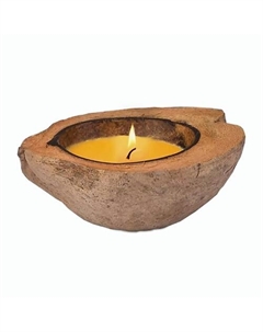 Свеча большая ароматическая в кокосовом орехе "Манго" Gift'n'home