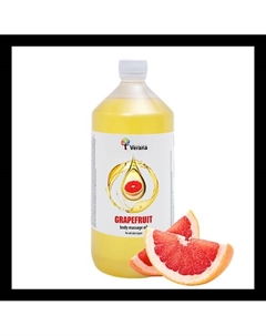 Массажное масло для тела «Грейпфрут», натуральное 1000 Verana by hands of nature