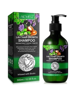 Шампунь для волос 3 в 1 с маслами касторовым, лавадны и аргана 300 Aliver