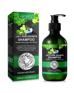 Шампунь для воос 3 в 1 с маслами касторовым, амлы и тмина 300 Aliver