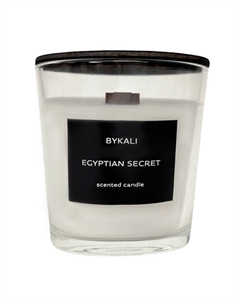 Свеча ароматическая "Египетский секрет" с деревянным фитилем в стакане с крышкой 200 Bykali