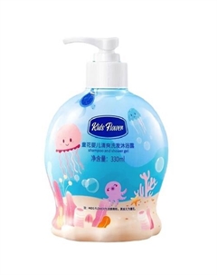 Детский шампунь и гель для душа освежающий 330 Kids flower