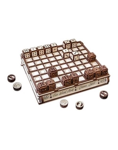 Деревянный конструктор 3D Игровой набор (шахматы шашки поединок) Ewa eco-wood-art