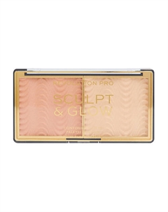 Палетка для макияжа: Бронзер и хайлайтер Sculp & Glow Revolution pro