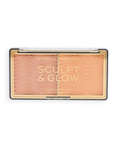 Палетка для макияжа: Бронзер и хайлайтер Sculp & Glow Revolution pro