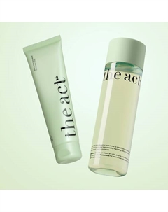 Набор для очищения лица пенка и тоник The act